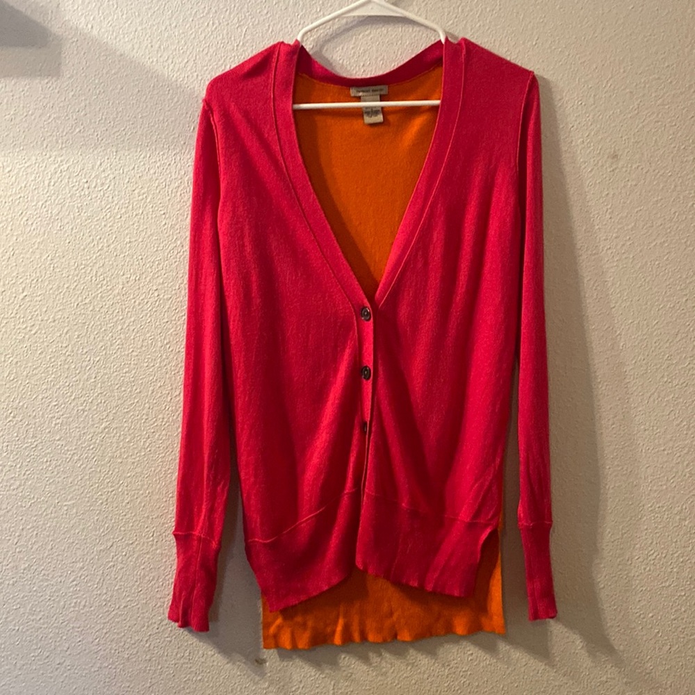 Vertical Design two tone button down cardigan size small